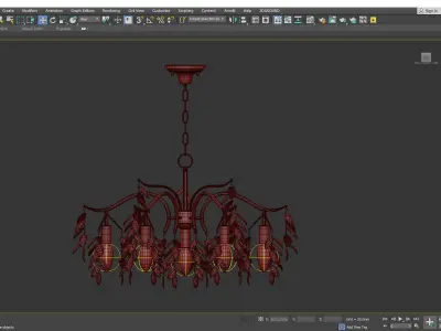 Branches Suspended Lighting  Low-poly 3D model
