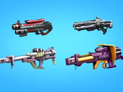 weapon pack vol03 Scifi cartoon weapon  Low-poly 3D model