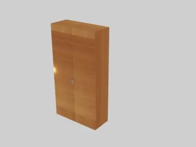 Exhibit Wood Wardrobe  Low-poly 3D model