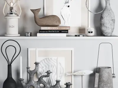 Collection  Decorative sets-more than 150 objects 3D Model Pack