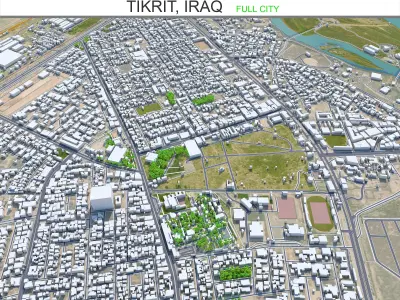 Tikrit City Iraq  Low-poly 3D model