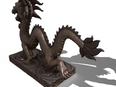  Asian Chinese Dragon 3D Model  3D model
