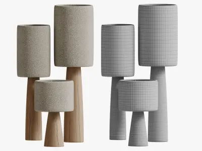 Hand crafted floor lamp Andrea Lennon 3D model