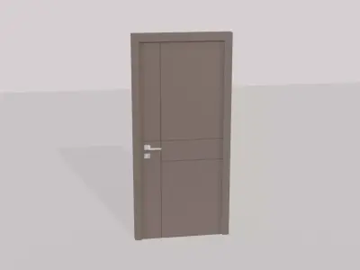 Interior door Low-poly 3D model 3