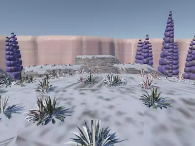 Alien Snow worlds Nature Landscapes 3D model