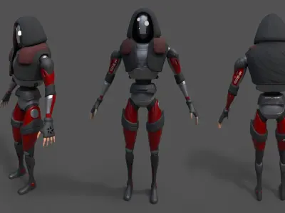 Main character Eden project Low-poly 3D model