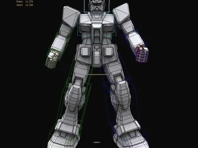 Gundam mobile suit MS RX78 model 3D model