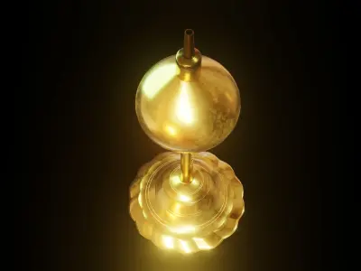 Modern Oil Lamp Free low-poly 3D model