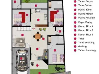 OTTO House Architectural Design Low-poly 3D model