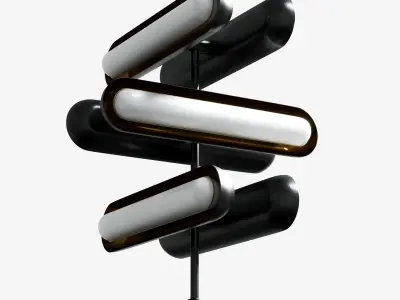CIRCUIT 6 ALTERNATING pendant light Low-poly 3D model