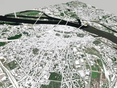 Cityscape Riga Latvia 3D model