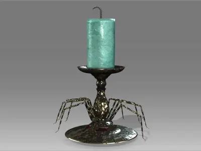 Monster Series - Spider Candle Low-poly 3D model