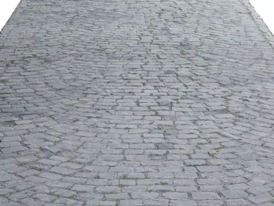 Cobblestone Rock Road Scan Low-poly 3D model
