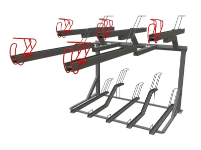 2 Layer Bicycle Rack 3D model