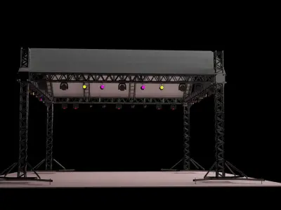  Dome Tent Truss Stage Light Truss Clamp 3D model