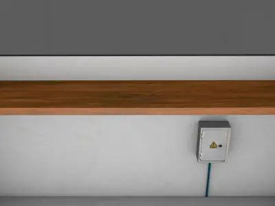 Guard Booth 3D model Low-poly 3D model