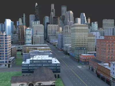 City 75 Low-poly 3D model