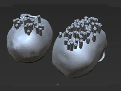 Floor Skull Candle 3D print model