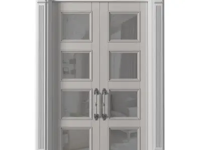 Interior sliding doors in Art Deco style 3D model purchase