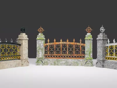 Fence ornate 3D model