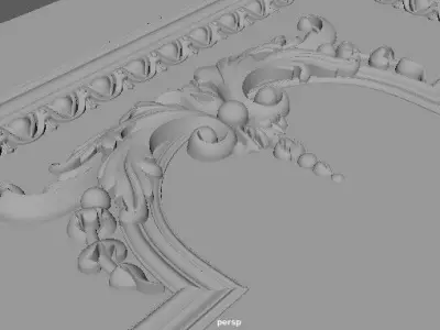 door carved 3D model