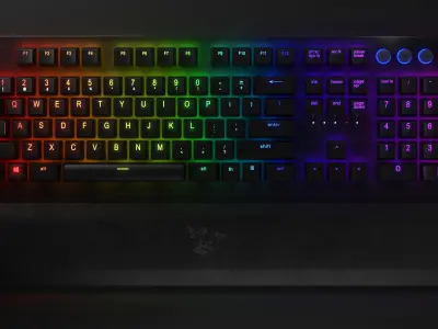 RGB Keyboard RAZER BLACKWIDOW V3 PRO 3D model