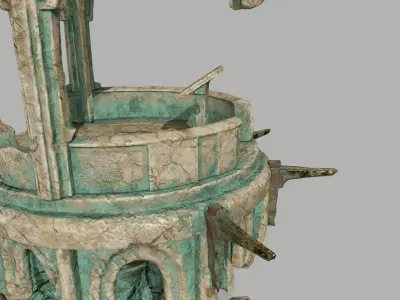 old temple  Low-poly 3D model