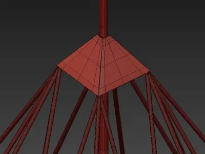 Slideshow two pendant lights with diamond shape 3D model