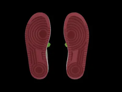 DINO 2 Air Jordan 1 BUSTER LOW Shoes PBR  Low-poly 3D model
