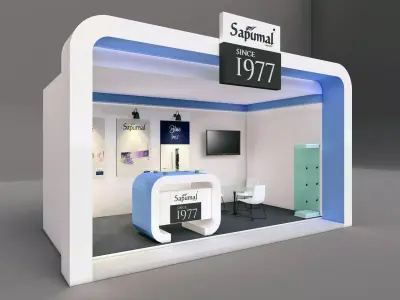 Exhibition mockup 3D model