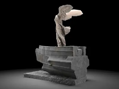 Nike of Samothrace Low-poly 3D model