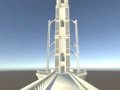 Floating Modular Heaven Fantasy Environment Free 3D model