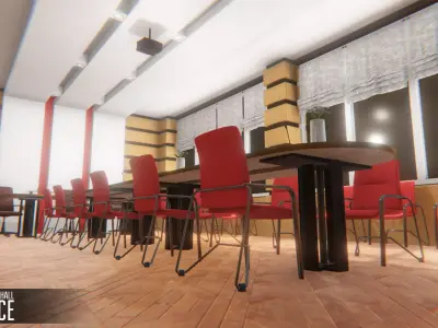 Conference hall - office Low-poly 3D model