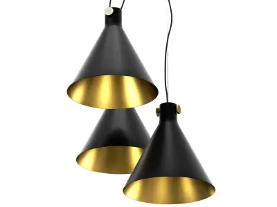 Indi-Pendant Cone Suspension 3 Lamps 3D model
