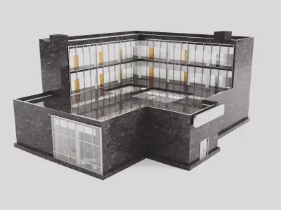 Boutique Hotel exterior and interiors Free 3D model