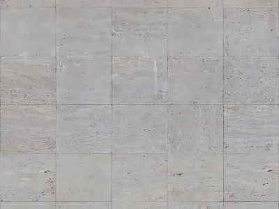  Weathered Grey Stone Square Tile PBR Texture Texture