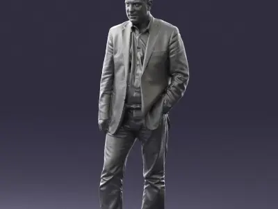Man jacket and light jeans 0700 3D Print Ready 3D print model