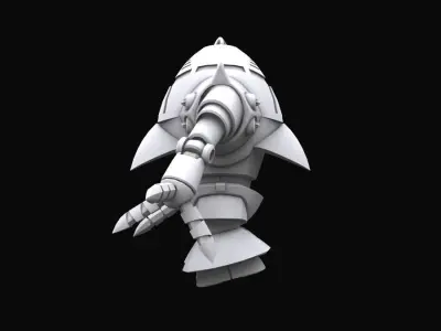 Gundam mobile suit MSM10 model 3D model