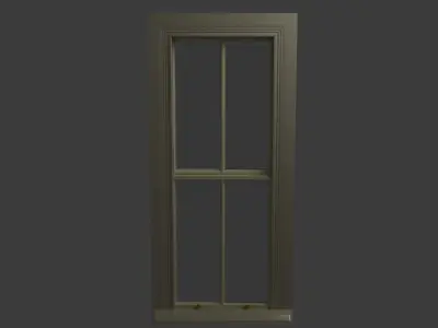 Old Sash Window 1900 typical on a Villa  Low-poly 3D model