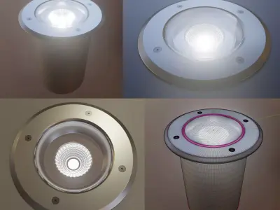 Street Light 13 Floor Lamp High-Poly-Version 3D model