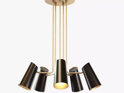 Rejuvenation - CYPRESS 5-ARM CHANDELIER 3D model