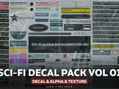 100 -  Sci-Fi Alpha Decal Pack Vol 01 Texture