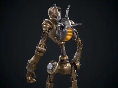 Steampunk mech Low-poly 3D model buy