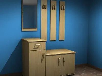 Hall furniture cabinets 3D model