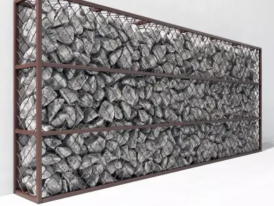 Gabion stone big 3D model
