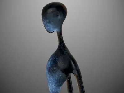 Alien from AI Artificial Intelligence  Low-poly 3D model