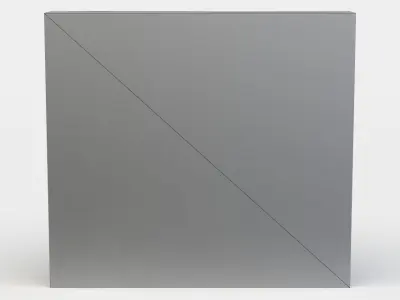 Showcase bulletin board with papers inside Low-poly 3D model