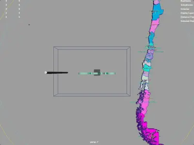 Chile map region geography political geographic administrative 3D model