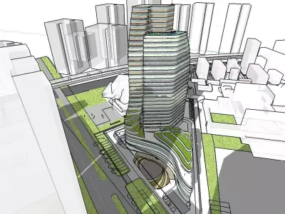 vacation spot-Resort-Fashion Leisure Hotel-092 3D model