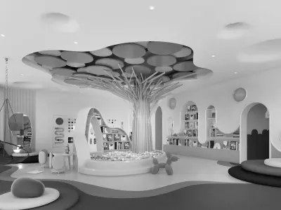 kindergarten Low-poly 3D model